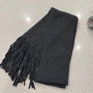 Lucky Brand Dark Gray Scarf with Fringe
